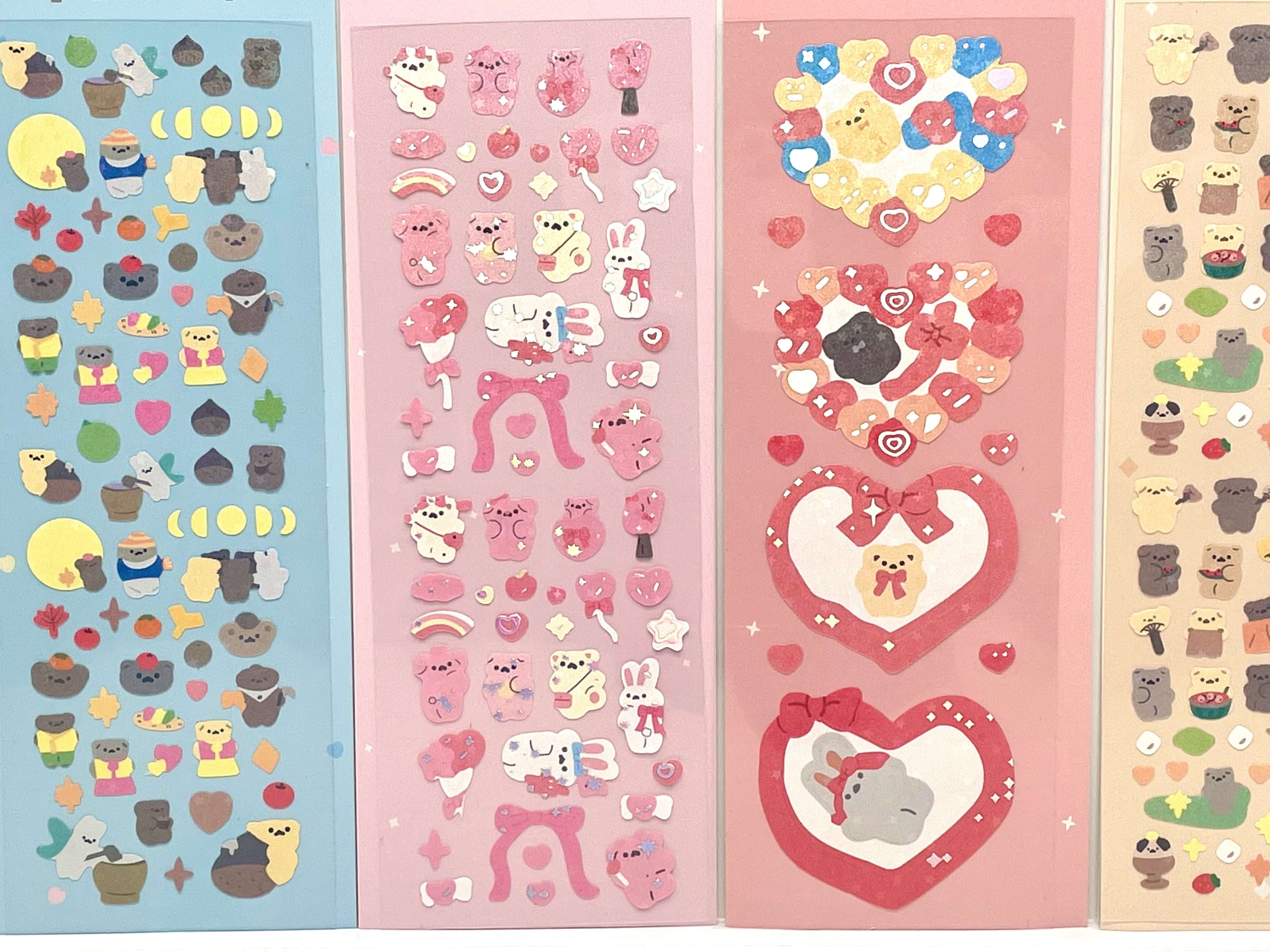 Kawaii bunny bear toploader deco sticker